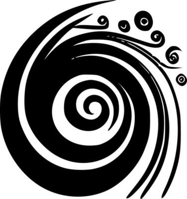Swirls - Black and White Isolated Icon - Vector illustration