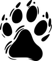perro patas, negro y blanco vector ilustración