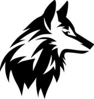 lobo, minimalista y sencillo silueta - vector ilustración