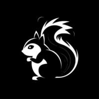 Squirrel, Black and White Vector illustration