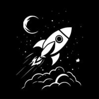 Space, Black and White Vector illustration