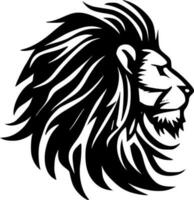 Lion, Black and White Vector illustration