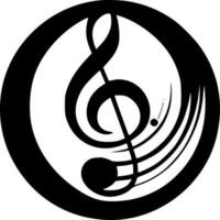 Music Notes, Black and White Vector illustration