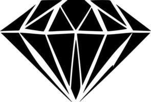 diamante de imitación - negro y blanco aislado icono - vector ilustración