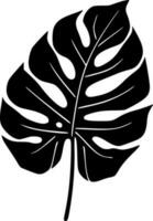 Monstera, Minimalist and Simple Silhouette - Vector illustration