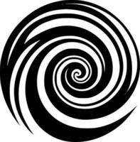 espiral - negro y blanco aislado icono - vector ilustración