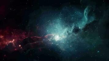 Galaxy and Nebula. Abstract space background. Endless universe with stars and galaxies in outer space. Cosmos art. Motion design. video