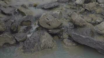 water flowing in the rock video