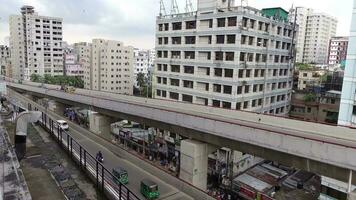 Dhaka bangladesh 23th august 2021 fly over and residential buildings at Malibagh video