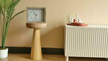 simple modern clock at home . video