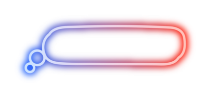 neon bolla discorso etichetta png