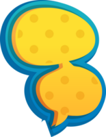 bubble speech label png