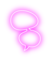 neon bubble speech label png