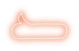 neon bolla discorso etichetta png