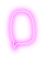 neon bubble speech label png