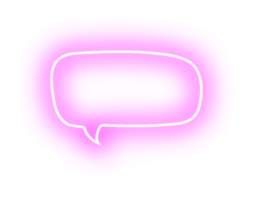 neon bubble speech label png