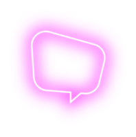 Neon- Blase Rede Etikette png