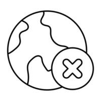 Trendy vector design of no globe