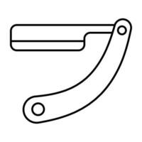 An icon design of straight razor vector