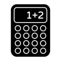 un ícono de descarga premium de calculadora de números, calculadora vector