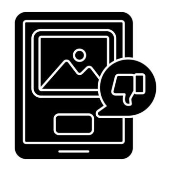 Negative feedback icon, editable vector
