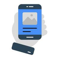 Modern technology icon of mobile gallery vector