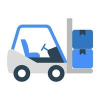 Modern design icon of forklift truck vector