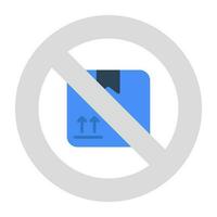 An icon design of parcel ban vector