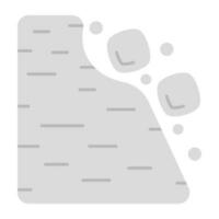 A flat design icon of landslide vector