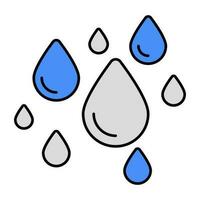 An icon design of raindrops vector