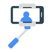A unique design icon of taking selfie vector