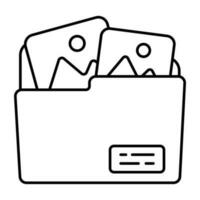 A unique design icon of gallery folder vector
