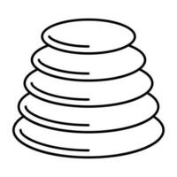 A readily available icon of spa stones, linear design vector