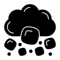 un prima descargar icono de nube granizo vector