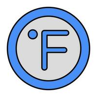 un icono diseño de Fahrenheit vector