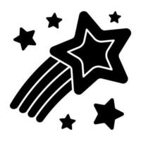 A premium download icon of falling star vector