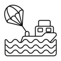 An icon design of boat vector