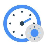 Editable design icon of solar temperature vector