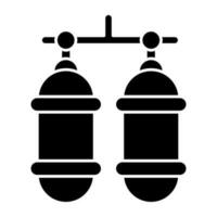 Trendy vector design of oxygen cylinders