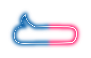 Neon- Blase Rede Etikette png