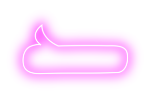 neon bolla discorso etichetta png