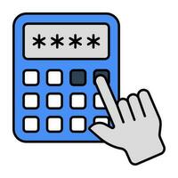 vector de estilo moderno del icono de la calculadora