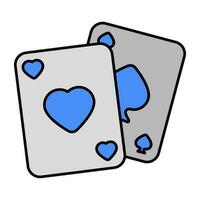 Trendy design of poker cards icon vector