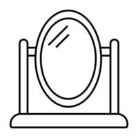 Modern design icon of pedestal mirror vector