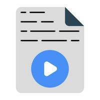 Editable design icon of video file vector