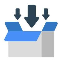 An editable design icon of packaging vector