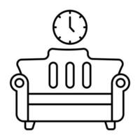 An icon design of waiting area vector