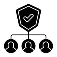 An icon design of team security vector