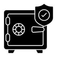 An editable design icon of secure bank locker vector