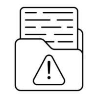 A unique design icon of folder error vector